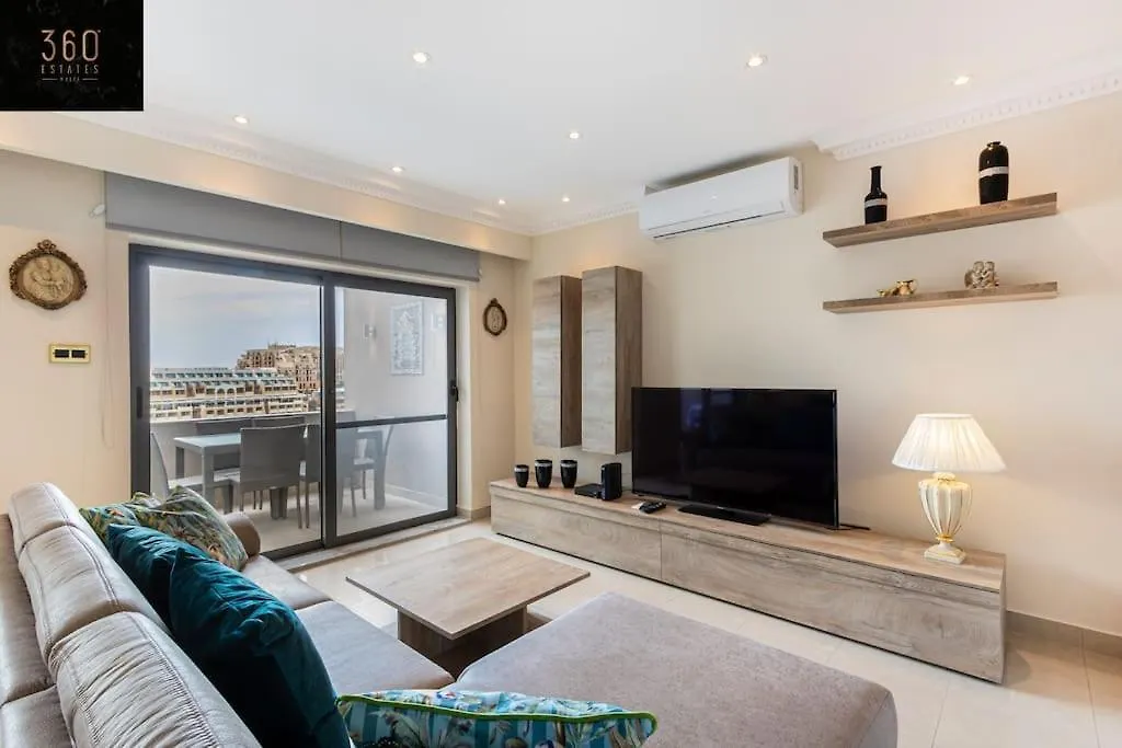Apartment One Of A Kind, Seafront Property In St Georges Bay By 360 Estates Saint Julian's