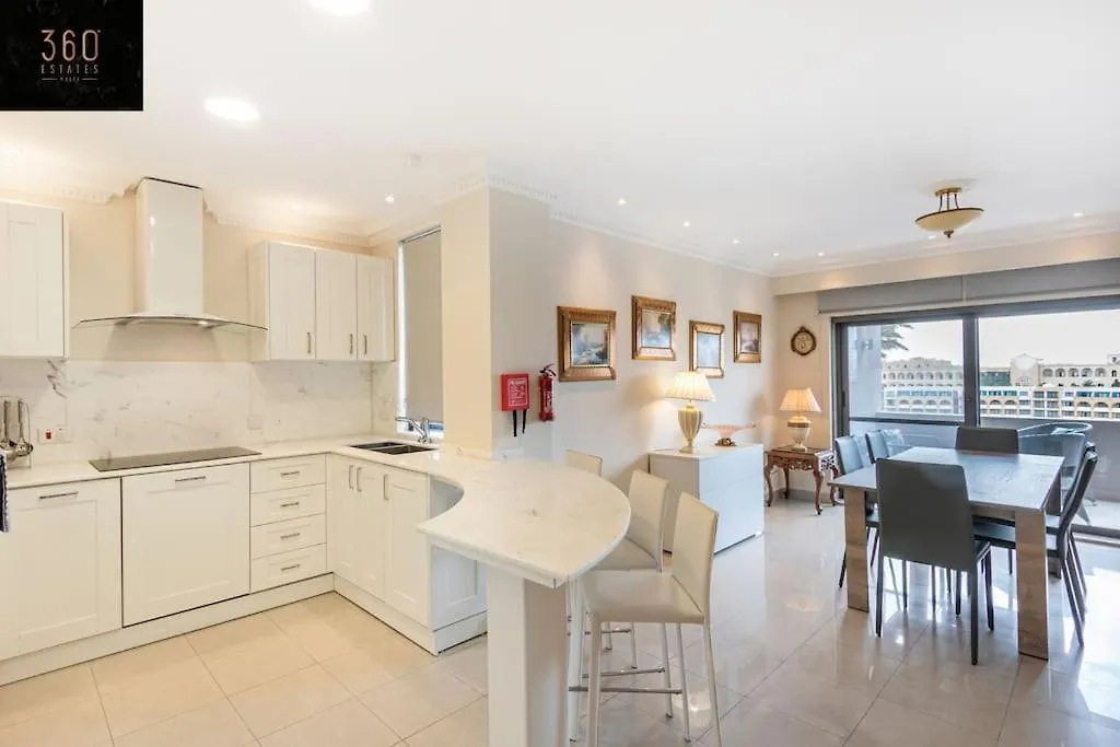 Apartment One Of A Kind, Seafront Property In St Georges Bay By 360 Estates Saint Julian's